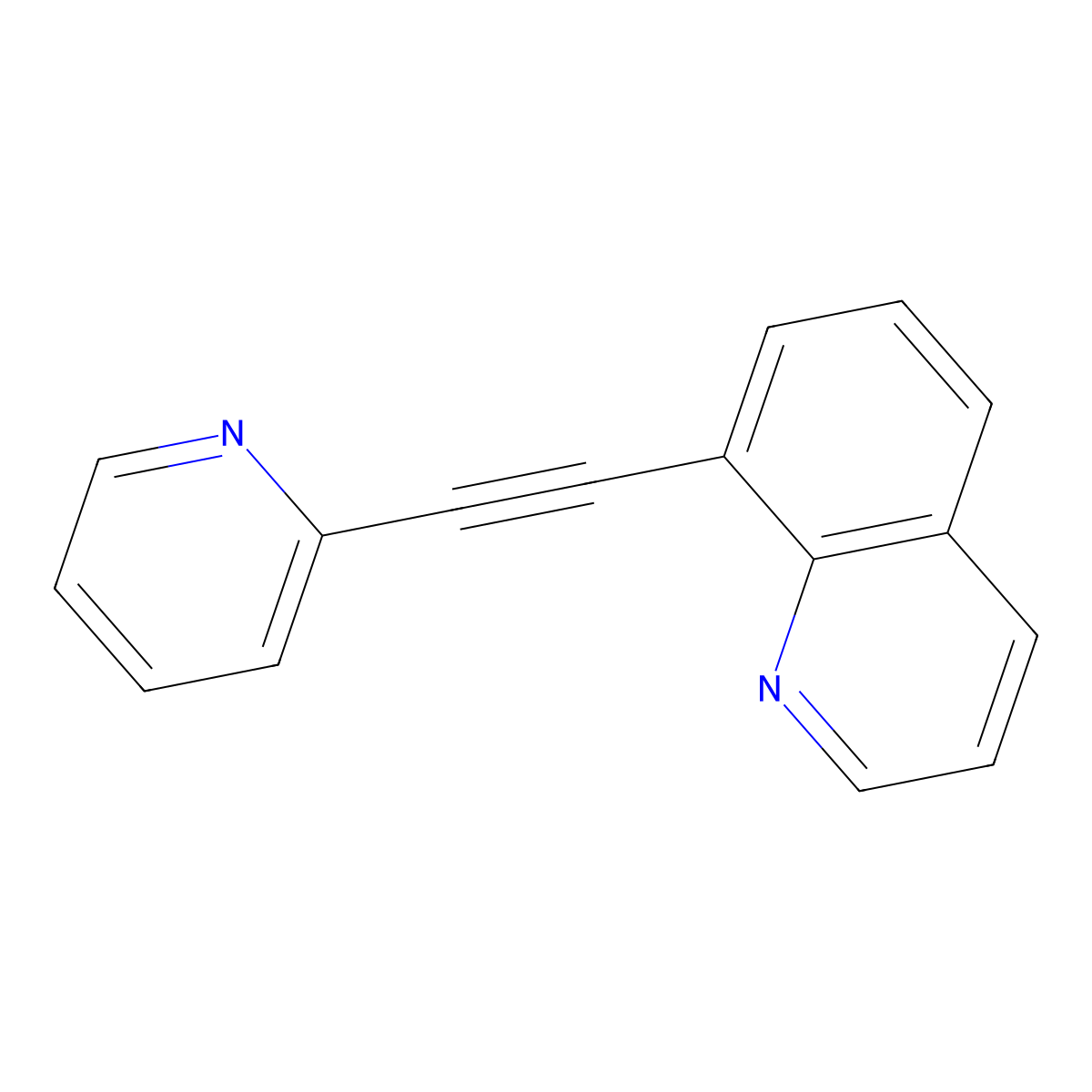 8-[(Pyridin-2-yl)ethynyl]quinoline molecular structure, CAS 655250-26-3