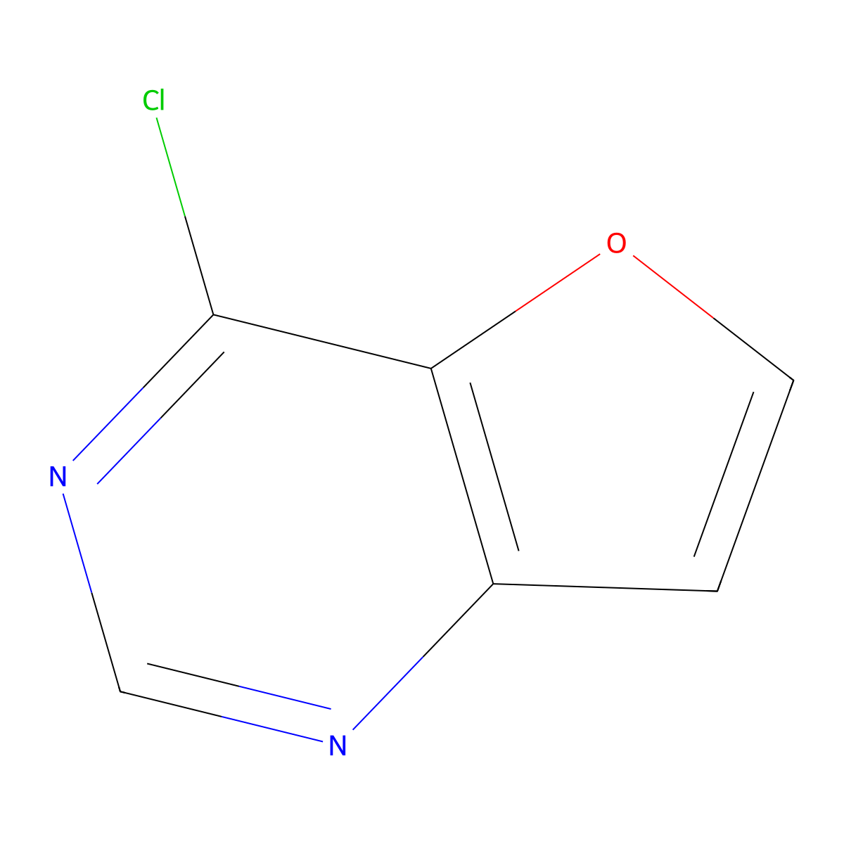 4-Chlorofuro(3,2-d)pyrimidine molecular structure, CAS 655255-09-7