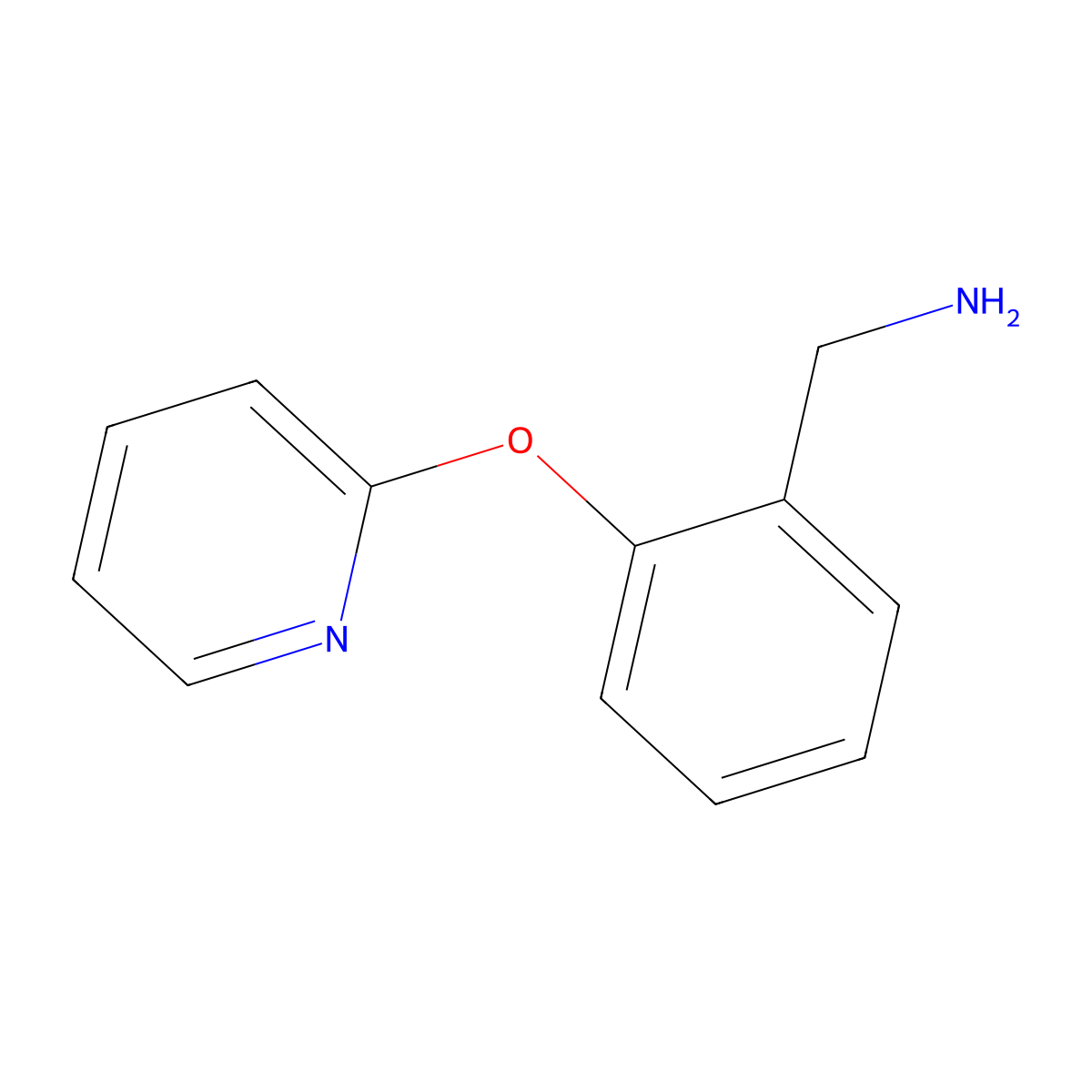 (2-(Pyridin-2-yloxy)phenyl)methanamine molecular structure, CAS 655256-67-0