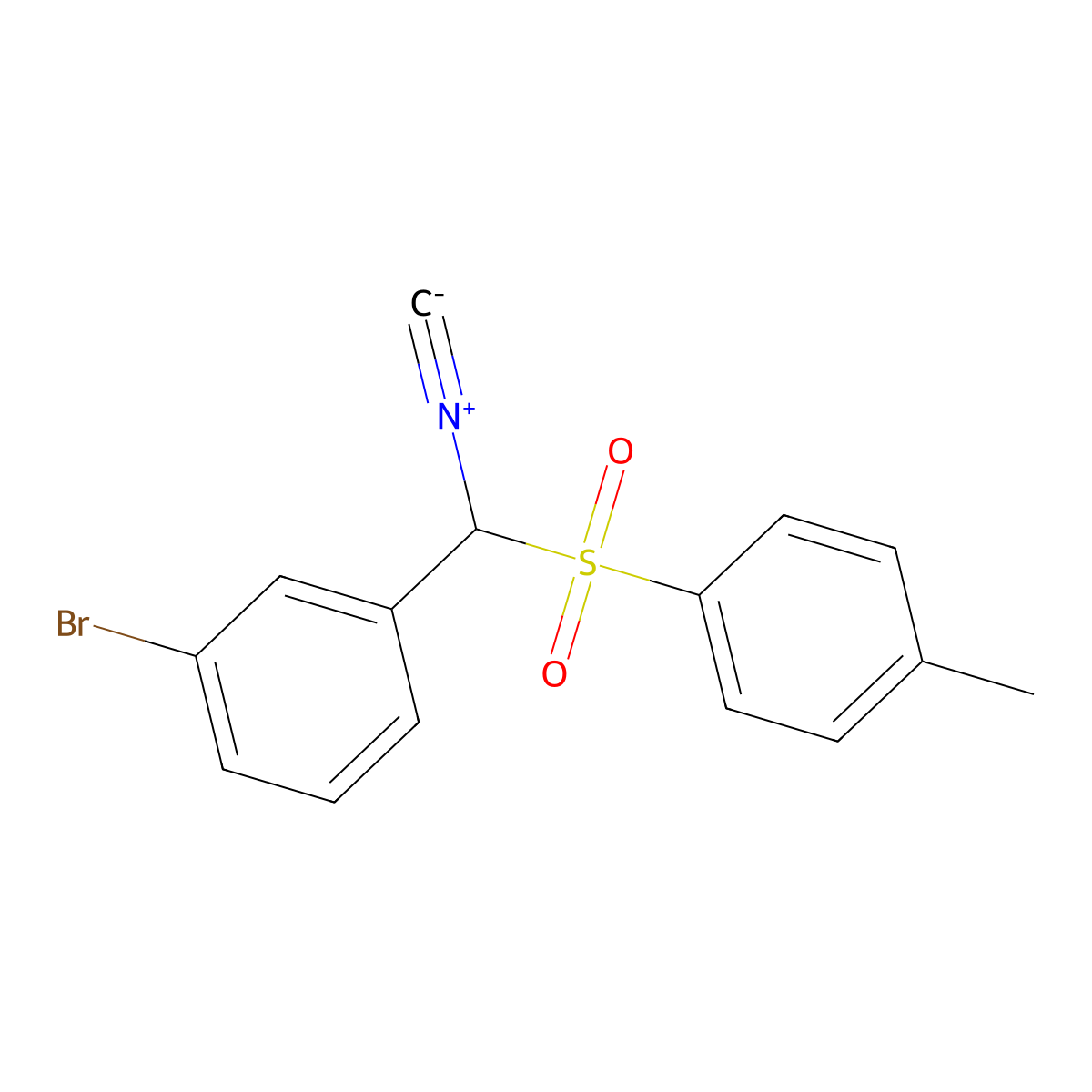 1-Bromo-3-(isocyano(tosyl)methyl)benzene molecular structure, CAS 655256-70-5