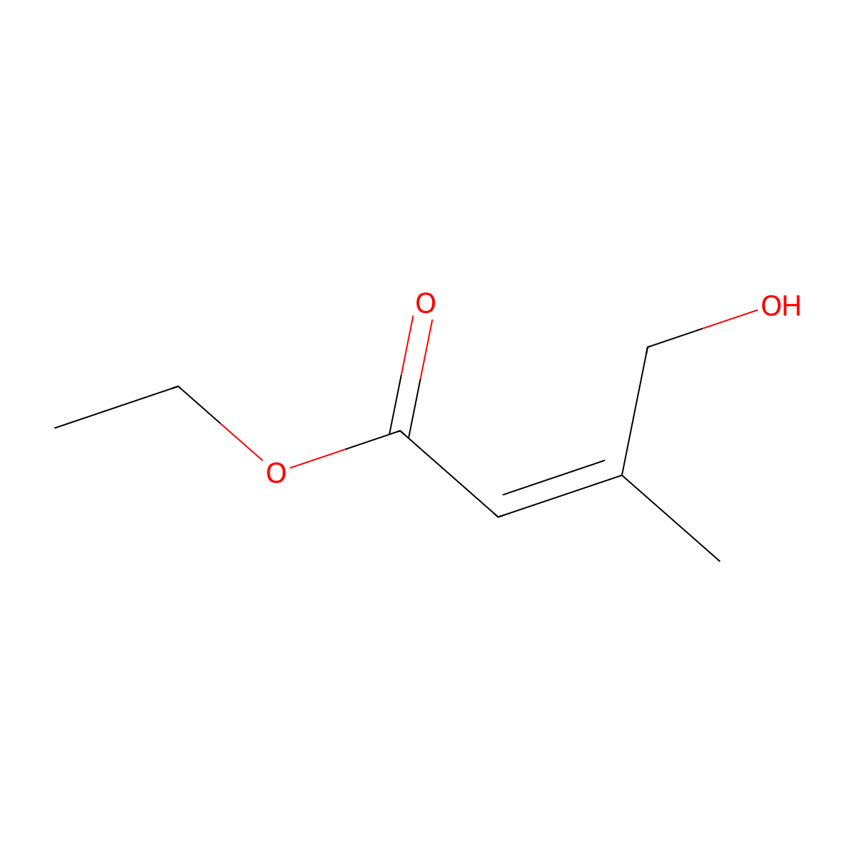 ethyl (2E)-4-hydroxy-3-methylbut-2-enoate molecular structure, CAS 65527-85-7