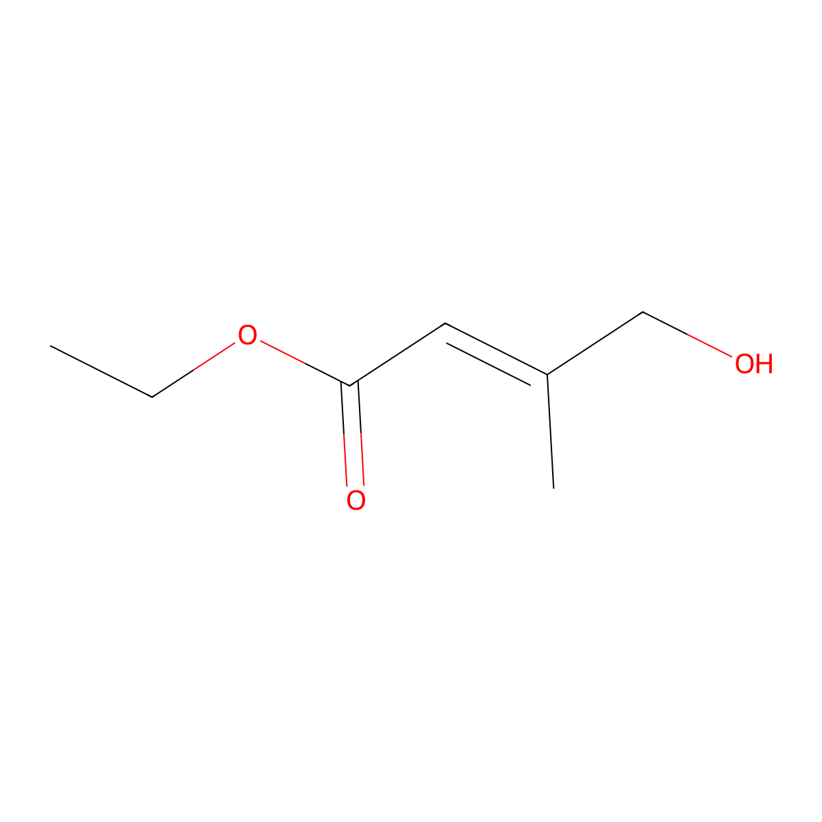 ethyl (2E)-4-hydroxy-3-methylbut-2-enoate molecular structure, CAS 65527-85-7