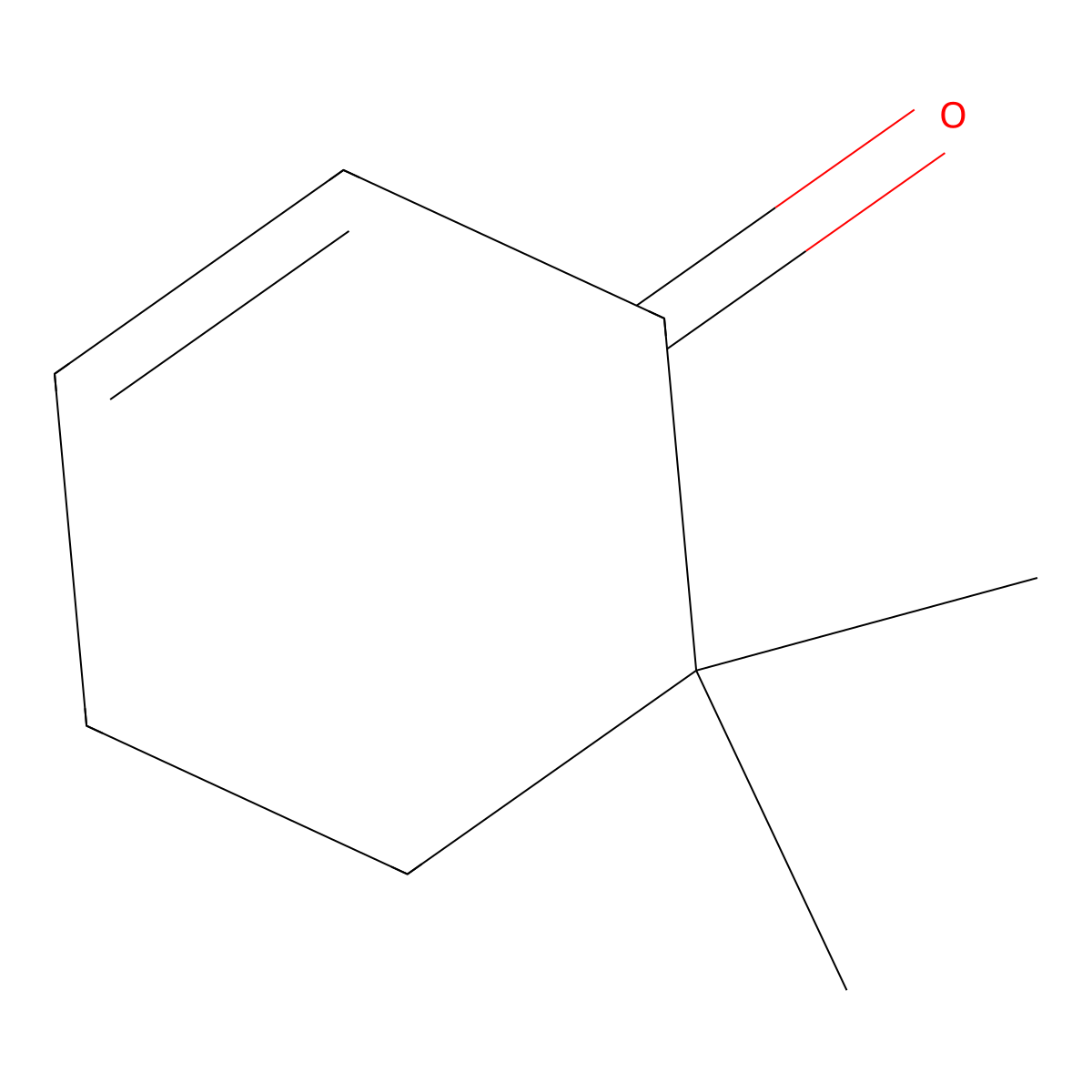 6,6-Dimethyl-2-cyclohexen-1-one molecular structure, CAS 6553-64-6