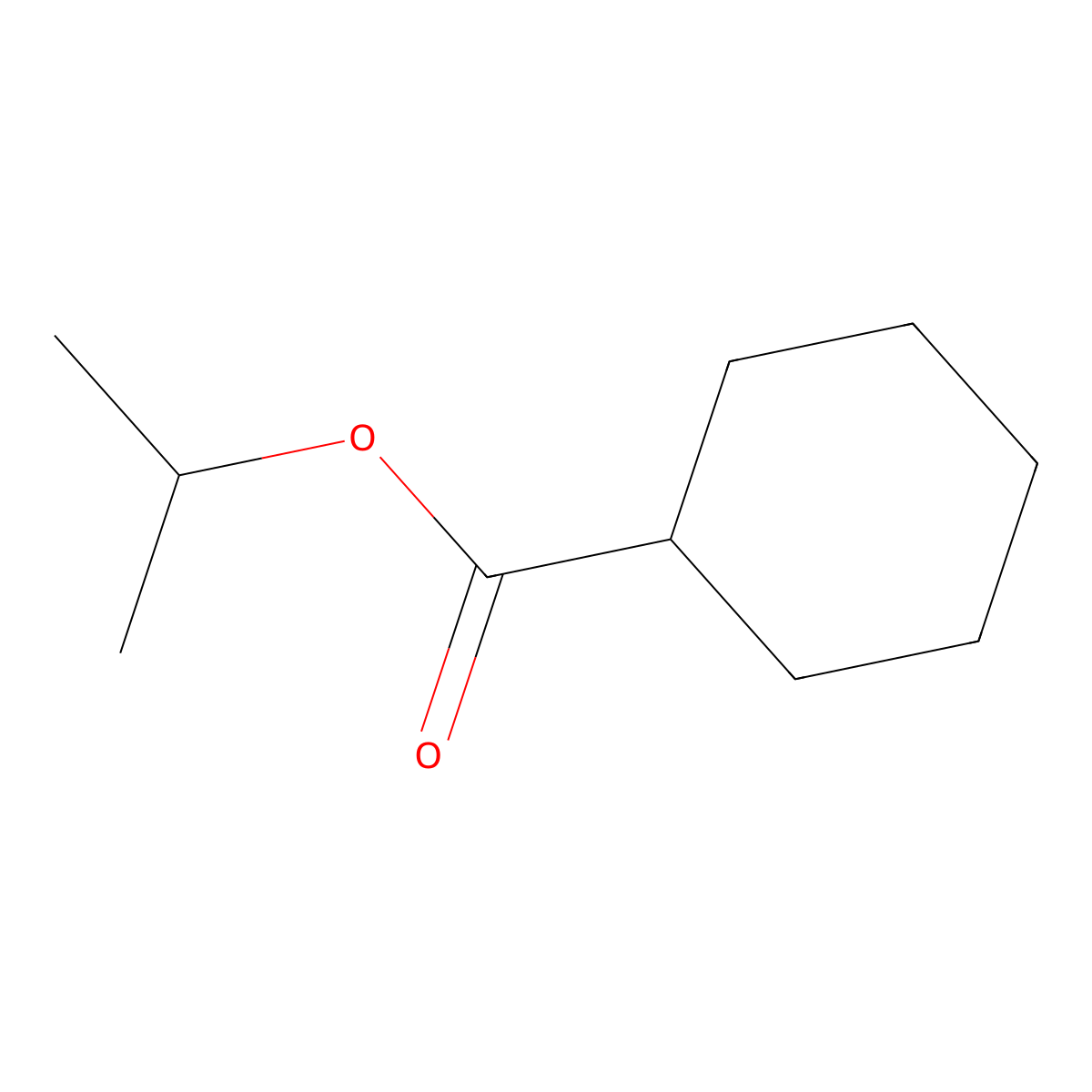 Cyclohexanecarboxylic acid, 1-methylethyl ester molecular structure, CAS 6553-80-6