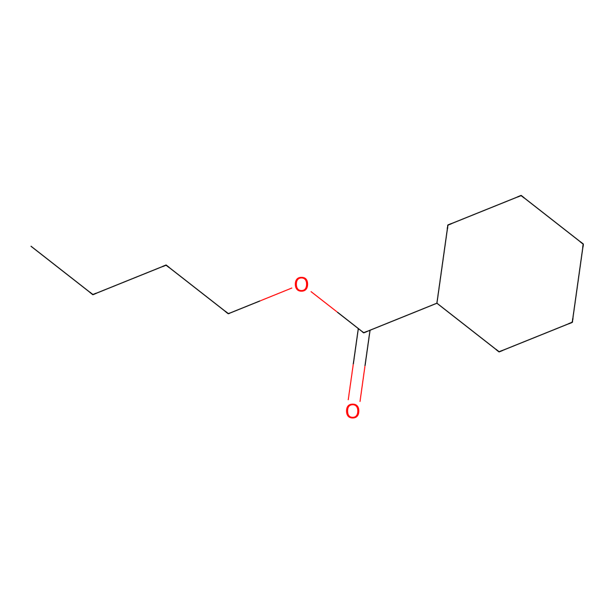 Butyl cyclohexanecarboxylate molecular structure, CAS 6553-81-7