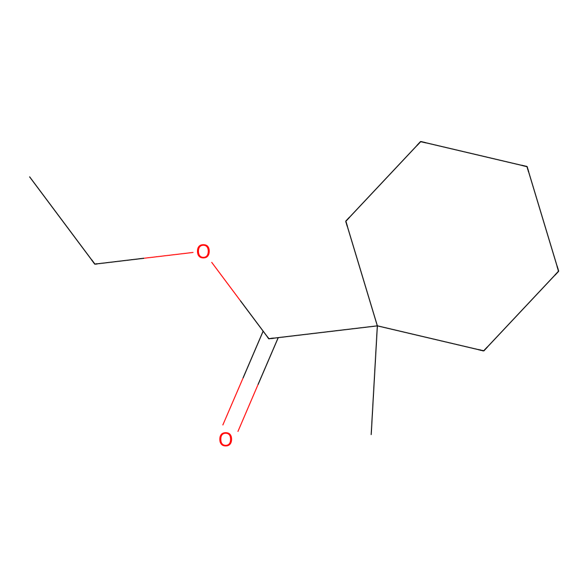 Ethyl 1-methylcyclohexane-1-carboxylate molecular structure, CAS 6553-85-1