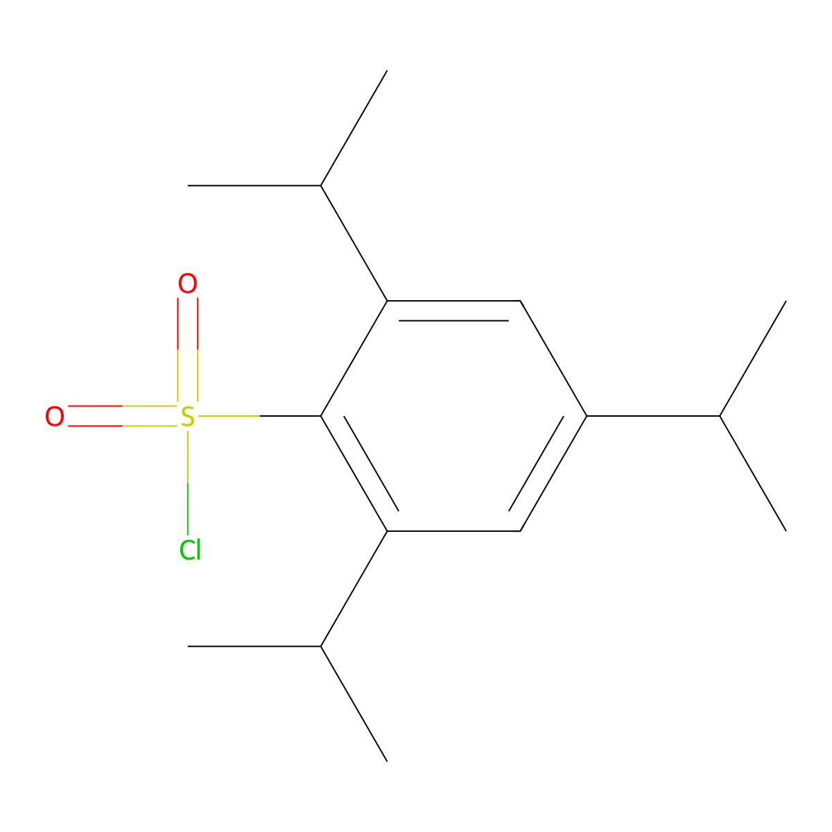 2,4,6-Tris(1-methylethyl)benzenesulfonyl chloride molecular structure, CAS 6553-96-4