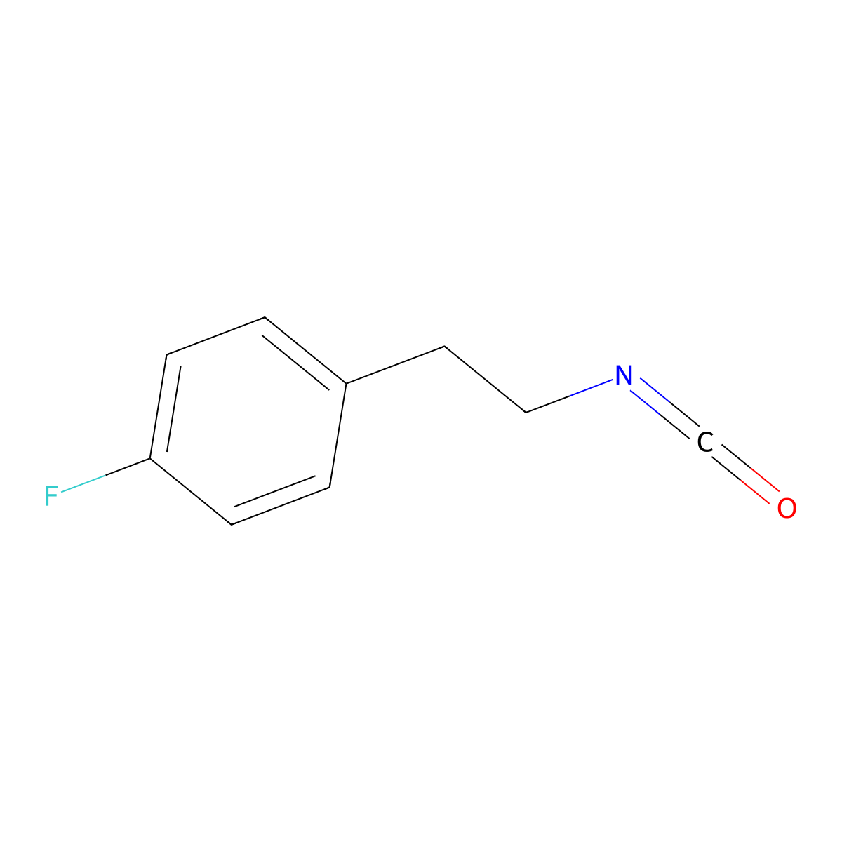1-Fluoro-4-(2-isocyanatoethyl)benzene molecular structure, CAS 65535-53-7