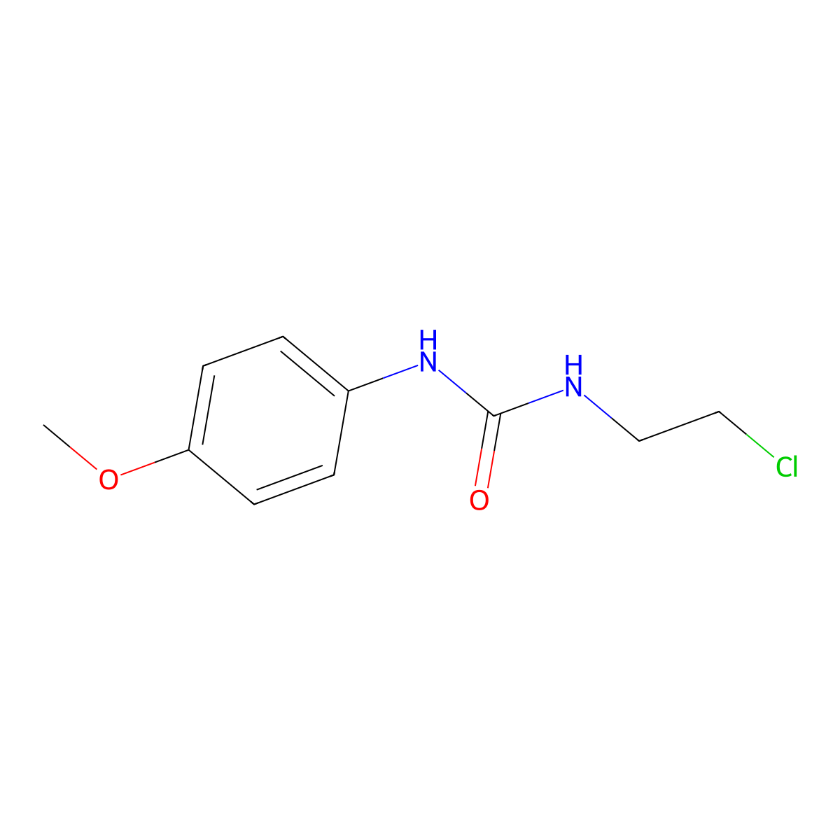 1-(2-Chloroethyl)-3-(4-methoxyphenyl)urea molecular structure, CAS 65536-40-5