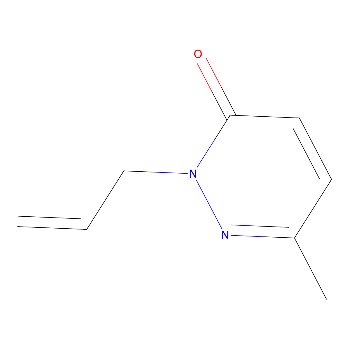 3(2H)-Pyridazinone, 6-methyl-2-(2-propenyl)- molecular structure, CAS 65536-88-1