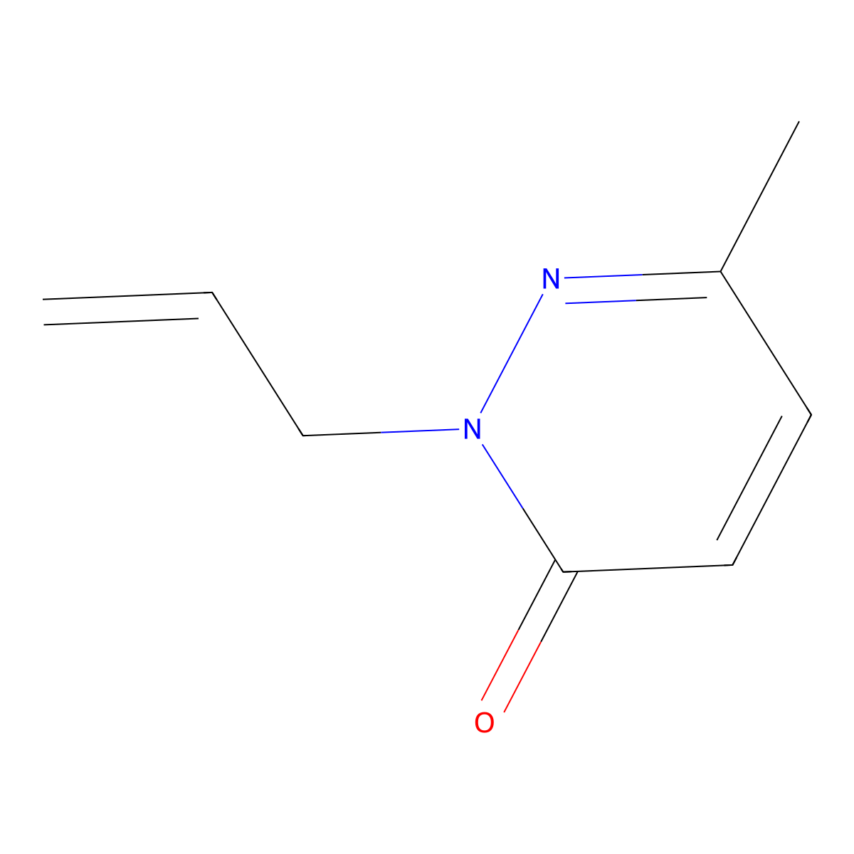 3(2H)-Pyridazinone, 6-methyl-2-(2-propenyl)- molecular structure, CAS 65536-88-1