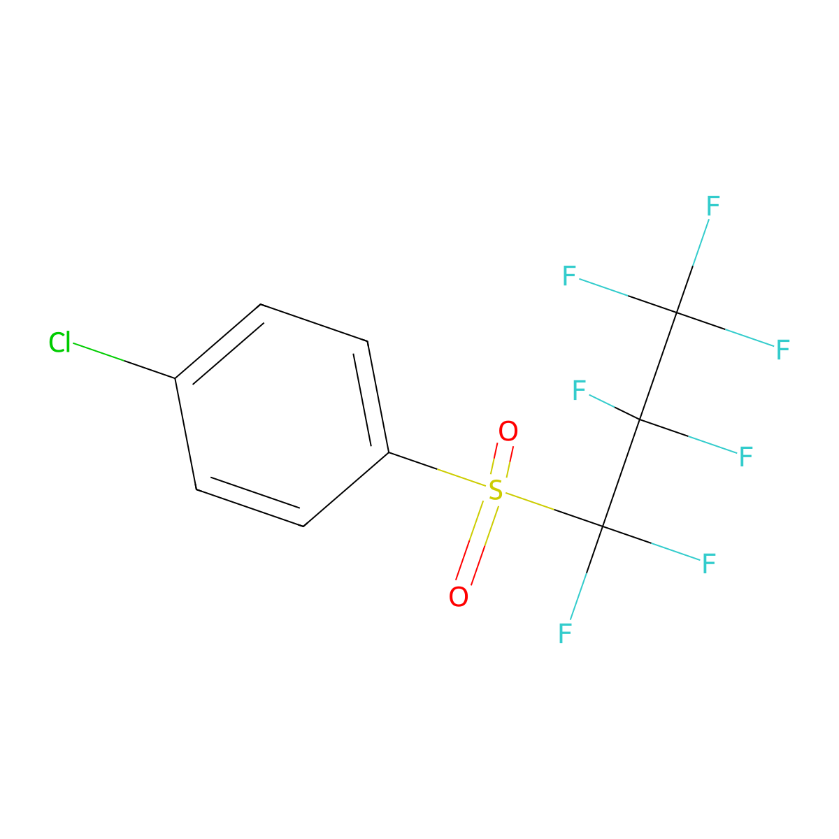 4-(Heptafluoropropylsulfonyl)chlorobenzene molecular structure, CAS 65538-06-9