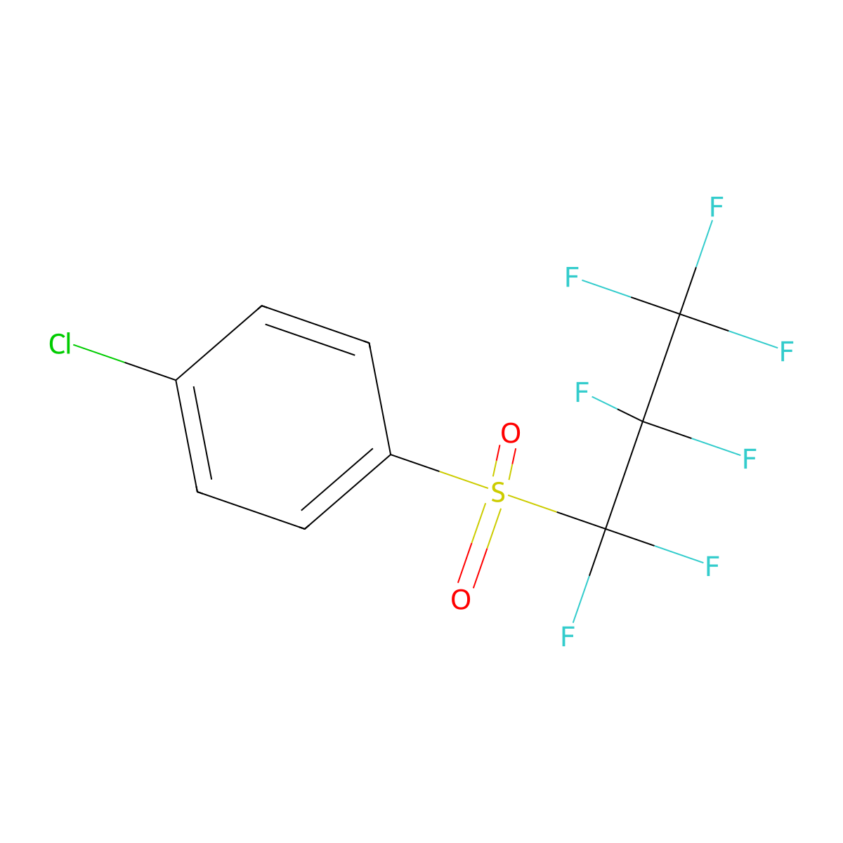 4-(Heptafluoropropylsulfonyl)chlorobenzene molecular structure, CAS 65538-06-9
