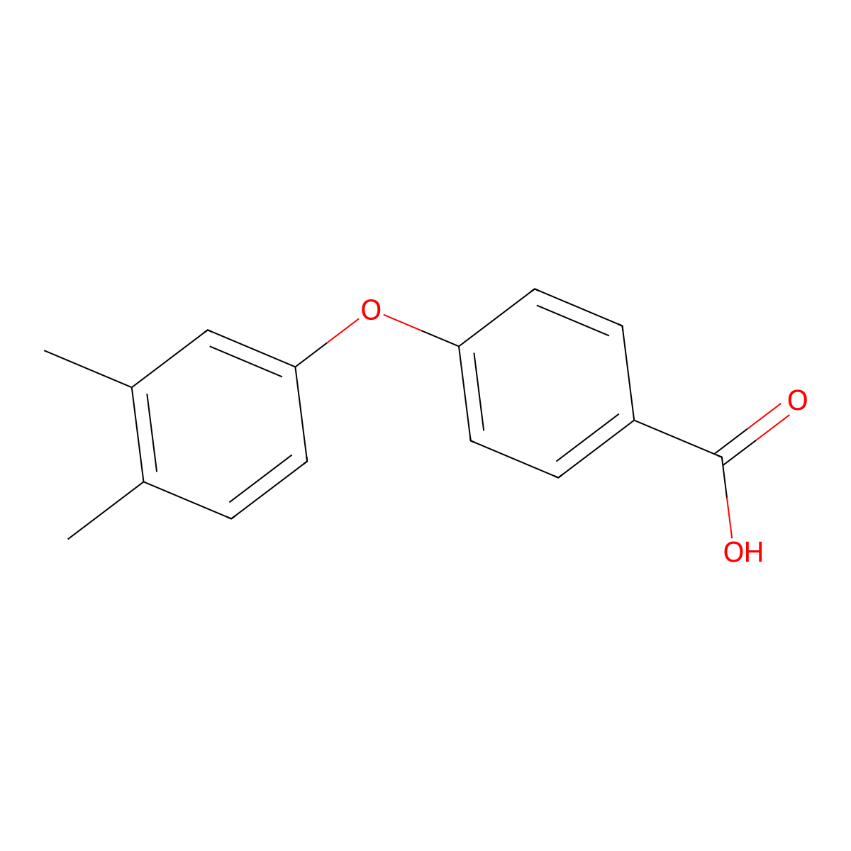 4-(3,4-Dimethylphenoxy)benzoic acid molecular structure, CAS 65538-21-8
