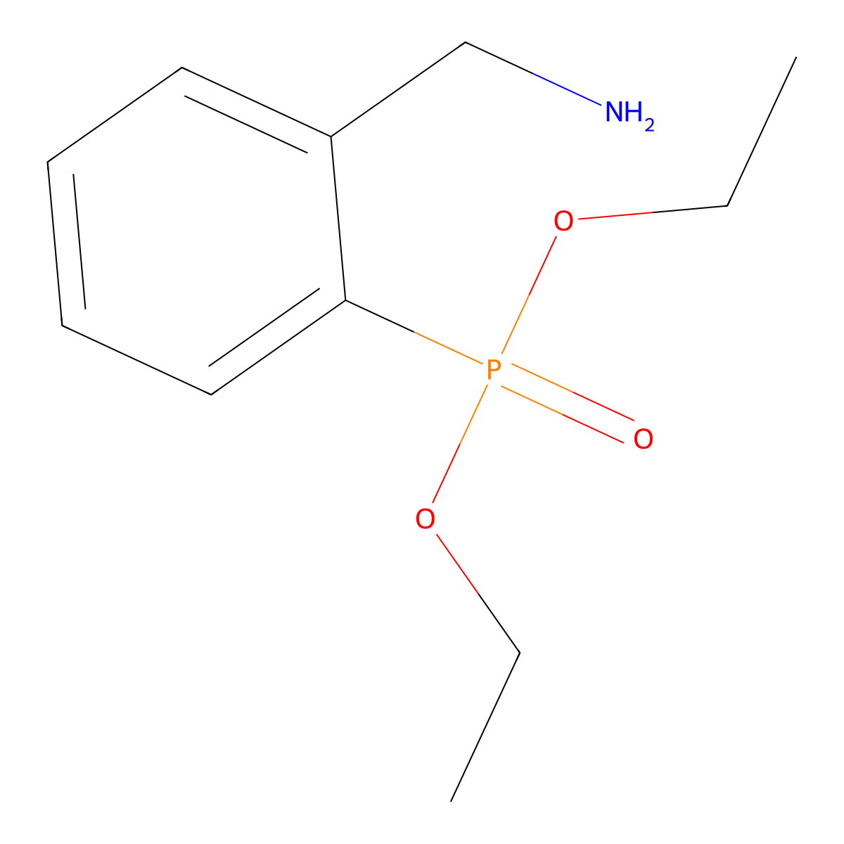 Diethyl (2-(aminomethyl)phenyl)phosphonate molecular structure, CAS 65538-42-3
