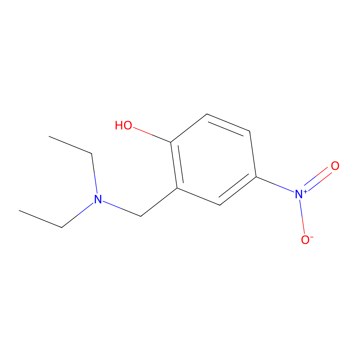 2-[(Diethylamino)methyl]-4-nitrophenol molecular structure, CAS 65538-54-7