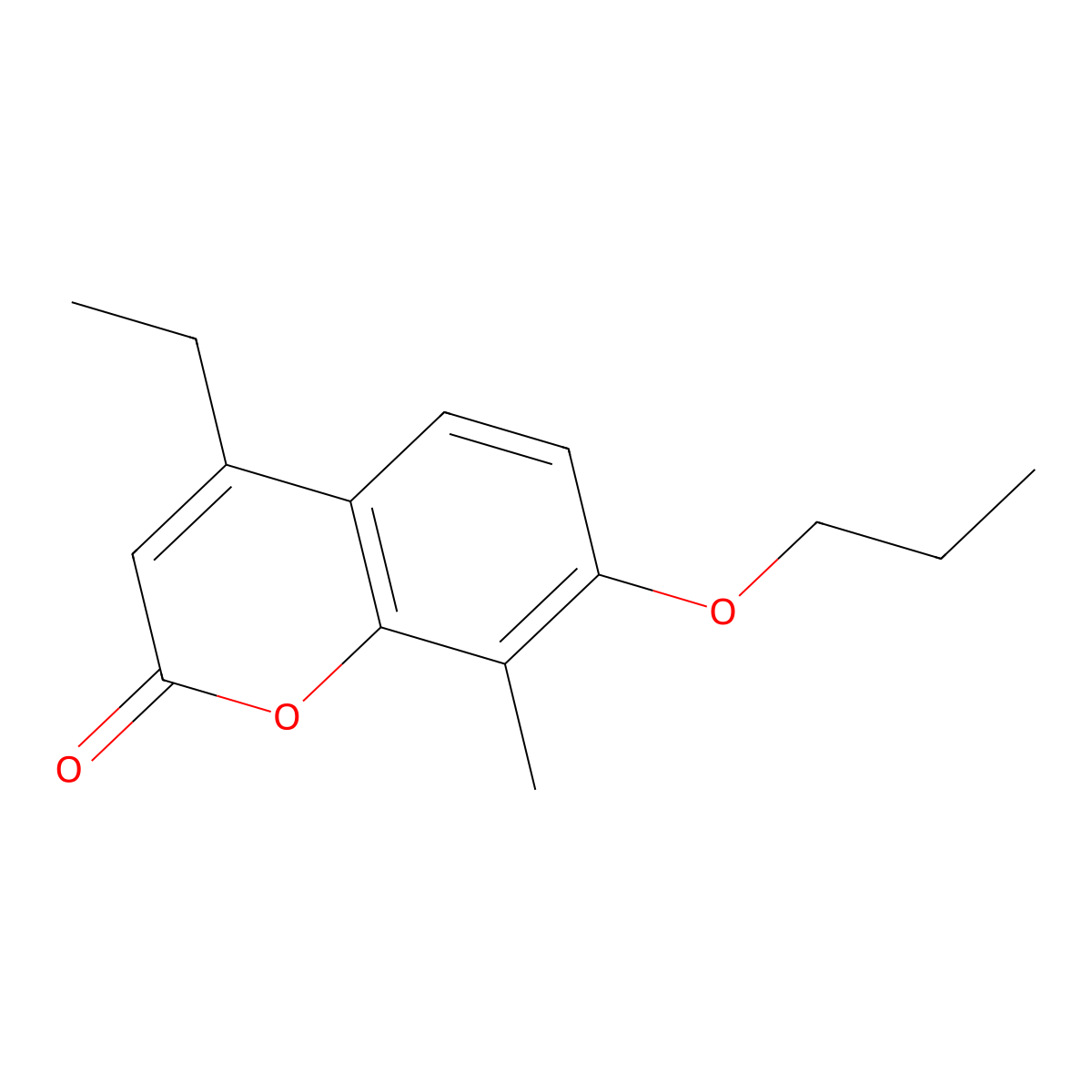 4-ethyl-8-methyl-7-propoxy-2H-chromen-2-one molecular structure, CAS 6554-57-0