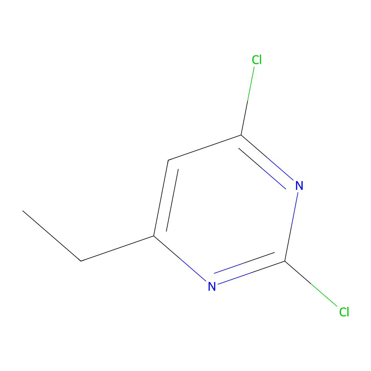 2,4-Dichloro-6-ethylpyrimidine molecular structure, CAS 6554-65-0