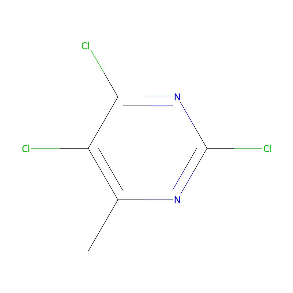 2,4,5-Trichloro-6-methylpyrimidine molecular structure, CAS 6554-69-4