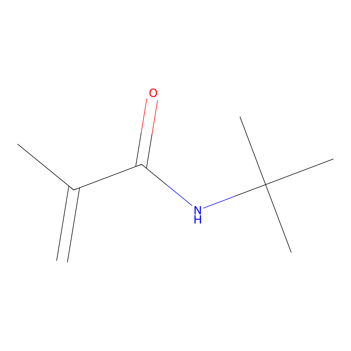 N-(1,1-Dimethylethyl)-2-methyl-2-propenamide molecular structure, CAS 6554-73-0
