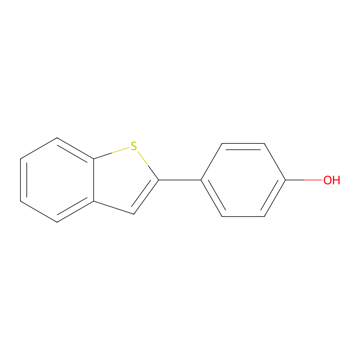 4-[Benzo(b)thiophen-2-yl]phenol molecular structure, CAS 65540-08-1