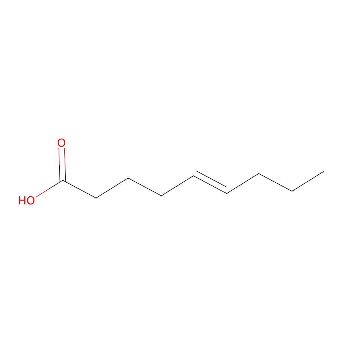 Non-5-enoic acid molecular structure, CAS 65541-05-1