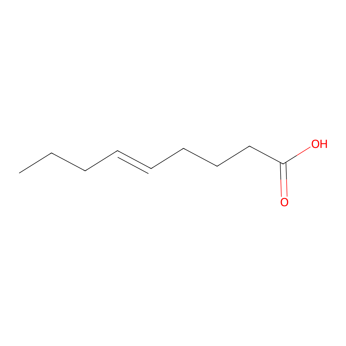 Non-5-enoic acid molecular structure, CAS 65541-05-1