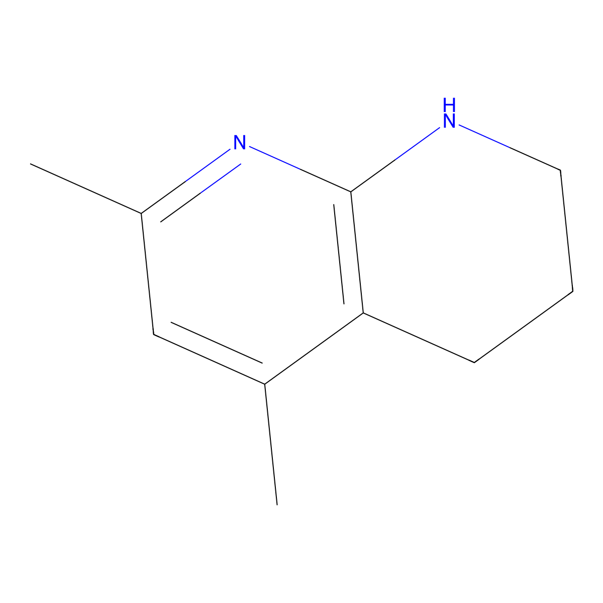 5,7-Dimethyl-1,2,3,4-tetrahydro-1,8-naphthyridine molecular structure, CAS 65541-95-9