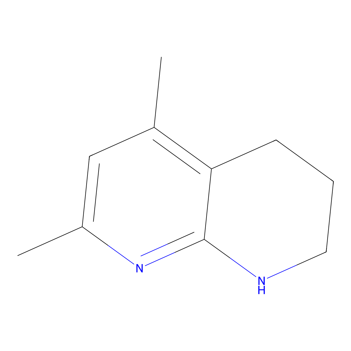 5,7-Dimethyl-1,2,3,4-tetrahydro-1,8-naphthyridine molecular structure, CAS 65541-95-9