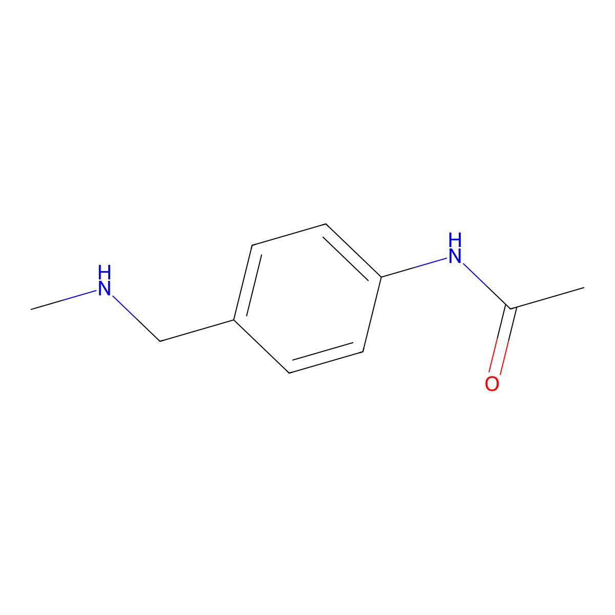 N-(4-((methylamino)methyl)phenyl)acetamide molecular structure, CAS 65542-25-8