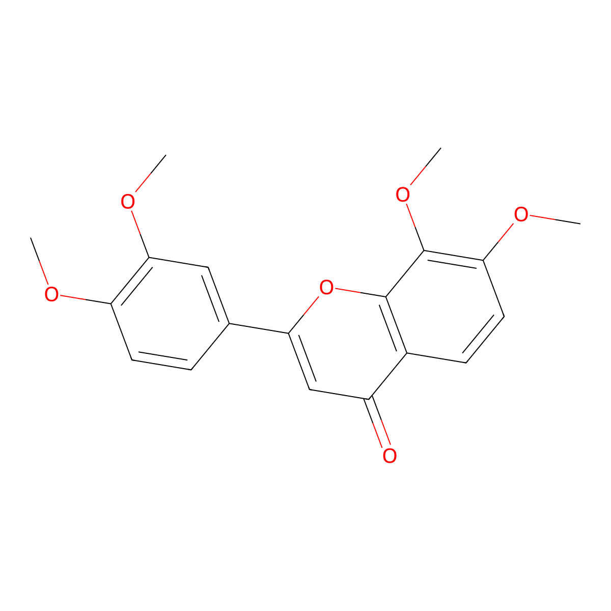 3',4',7,8-Tetramethoxyflavone molecular structure, CAS 65548-55-2