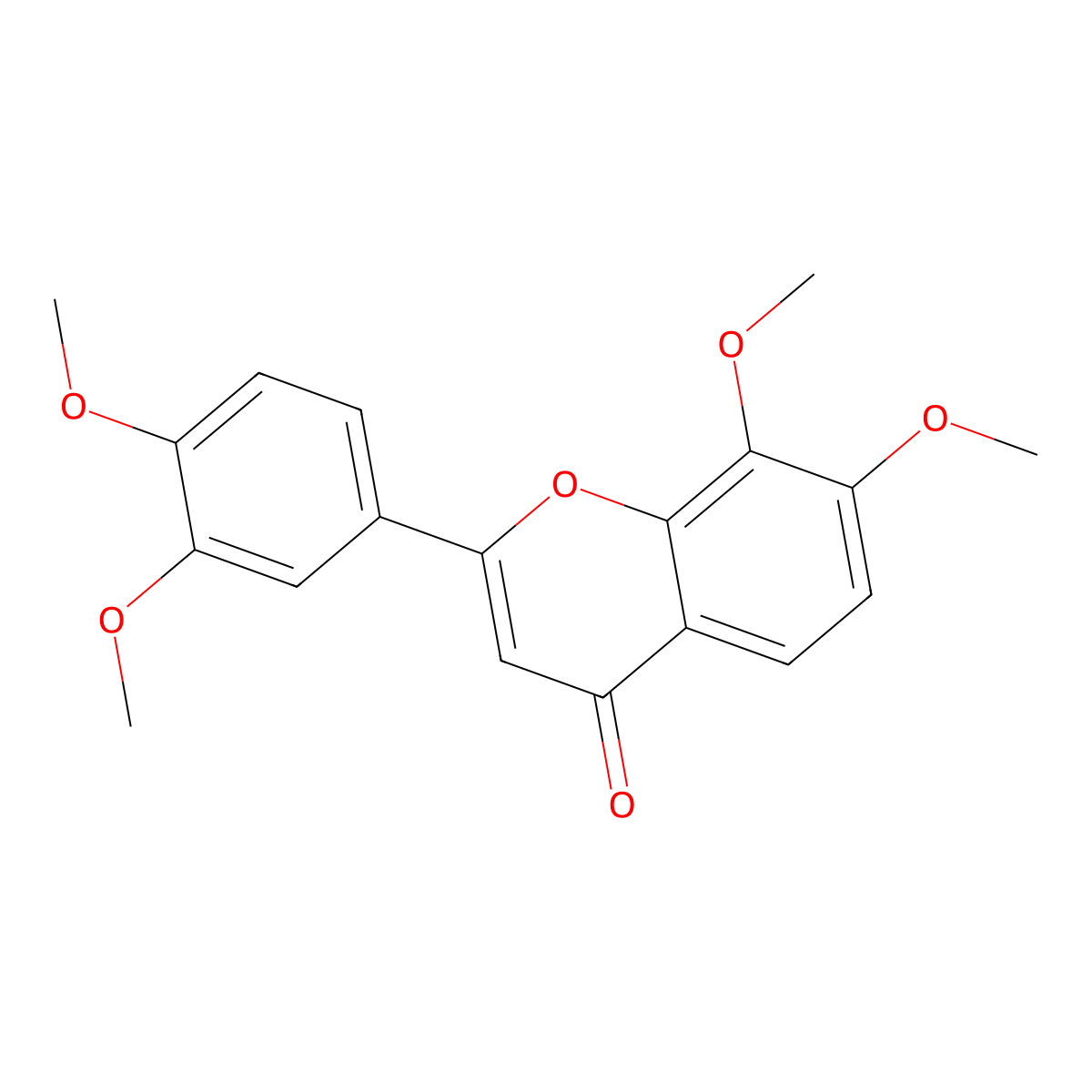 3',4',7,8-Tetramethoxyflavone molecular structure, CAS 65548-55-2