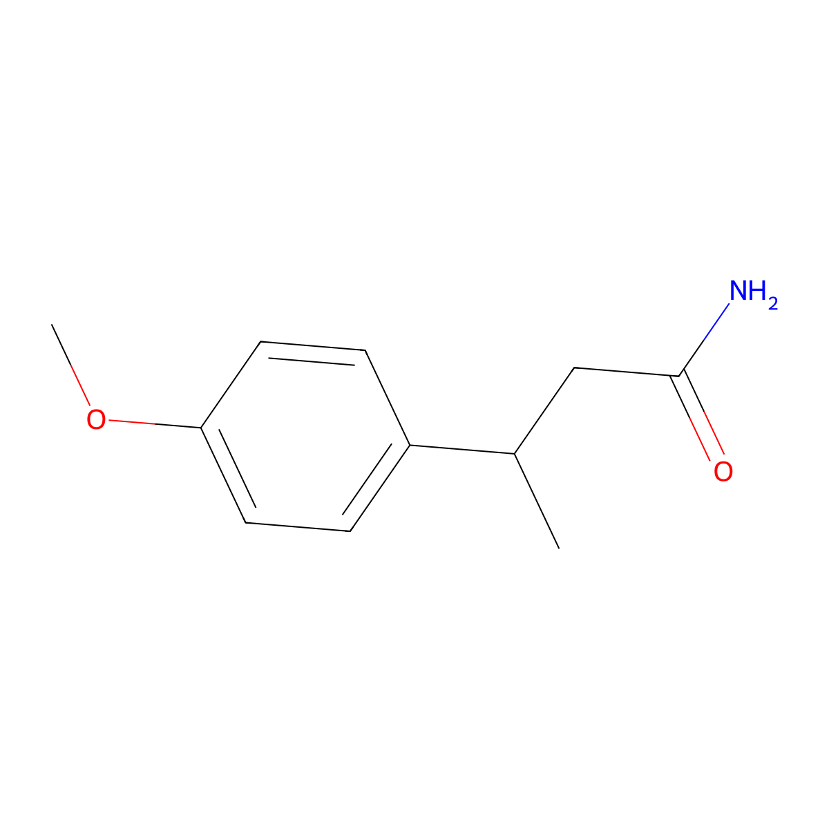 3-(4-Methoxyphenyl)butanamide molecular structure, CAS 6555-31-3