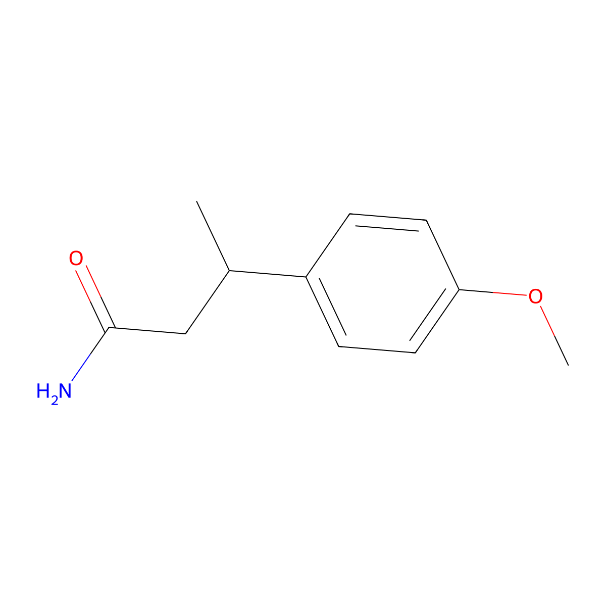 3-(4-Methoxyphenyl)butanamide molecular structure, CAS 6555-31-3
