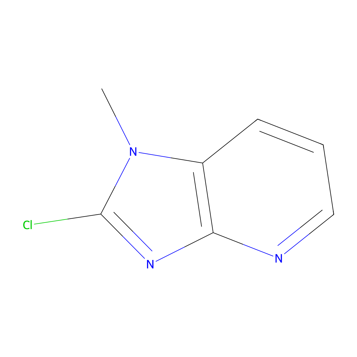 2-chloro-1-methyl-1H-imidazo[4,5-b]pyridine molecular structure, CAS 65550-24-5