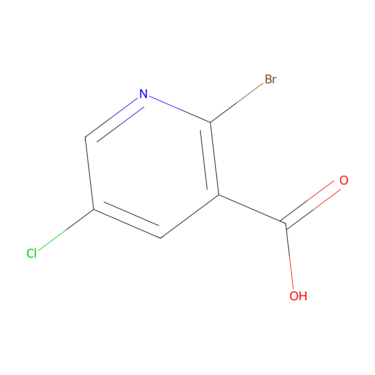 2-Bromo-5-chloronicotinic acid molecular structure, CAS 65550-79-0
