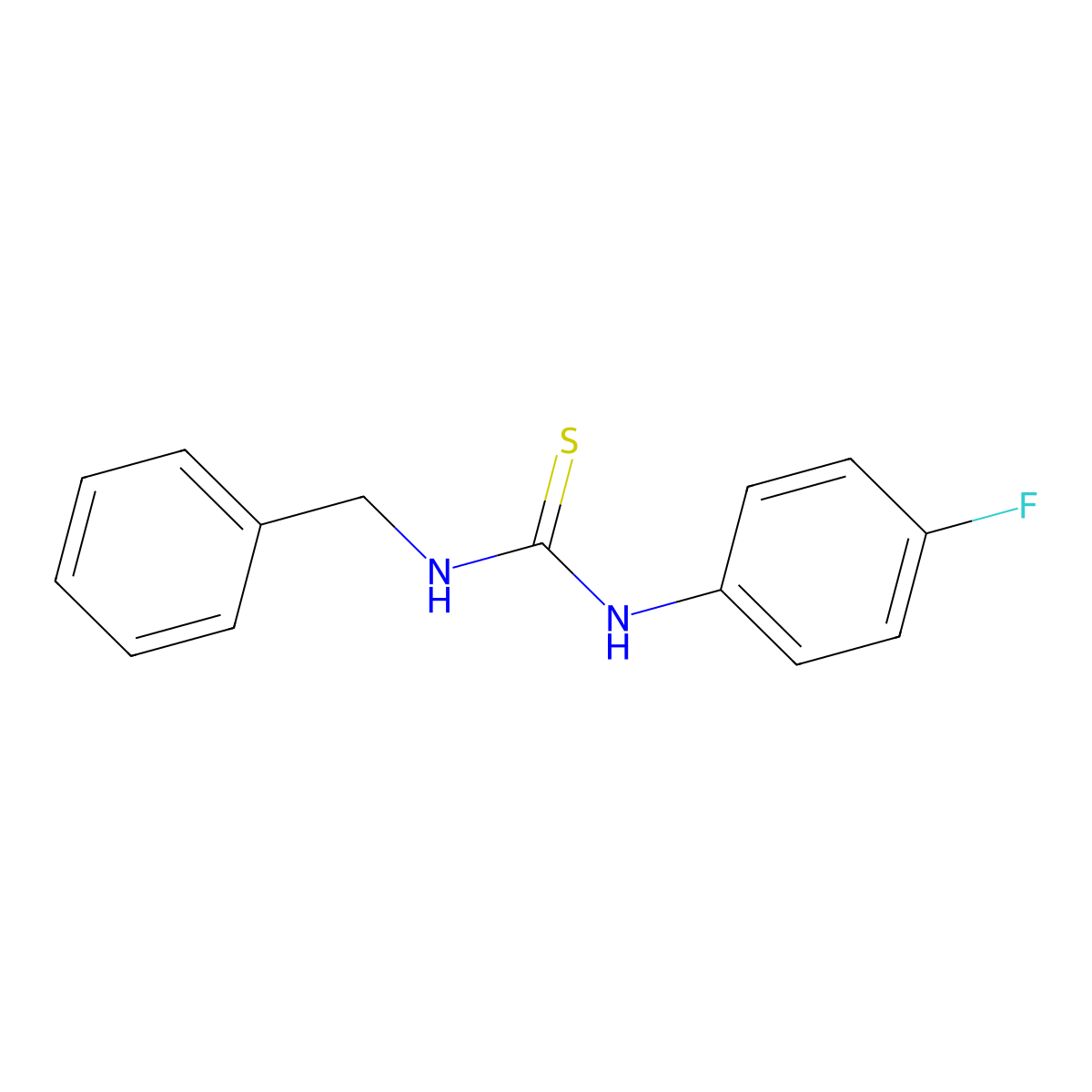 1-Benzyl-3-(4-fluorophenyl)thiourea molecular structure, CAS 65550-95-0