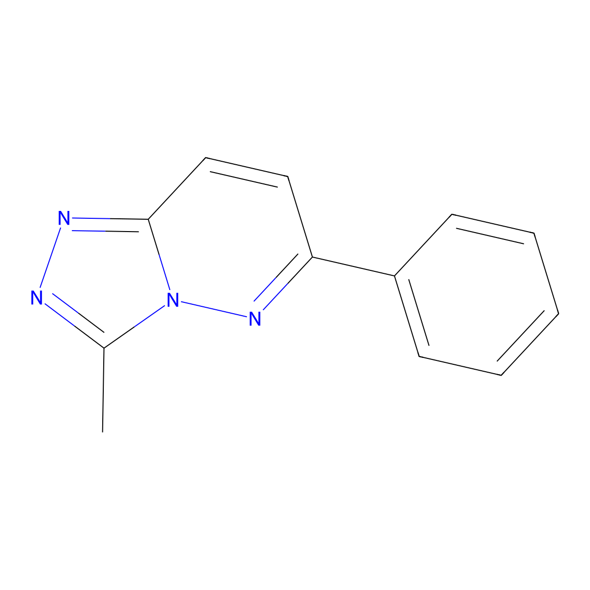 3-Methyl-6-phenyl[1,2,4]triazolo[4,3-b]pyridazine molecular structure, CAS 65559-68-4