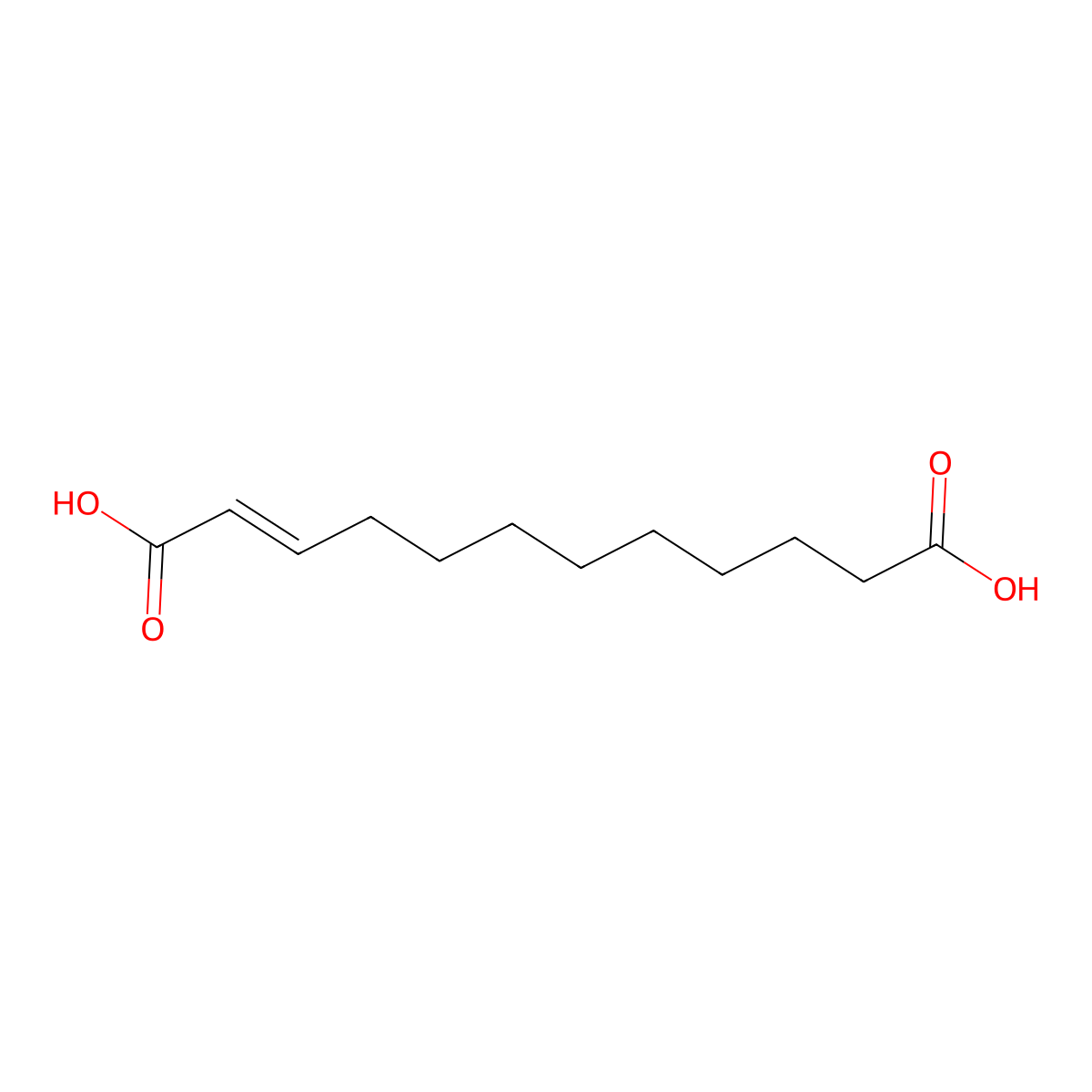 2Z-Dodecenedioic acid molecular structure, CAS 6556-35-0
