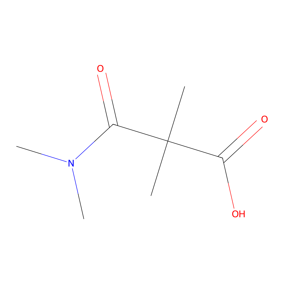 3-(Dimethylamino)-2,2-dimethyl-3-oxopropanoic acid molecular structure, CAS 65560-35-2