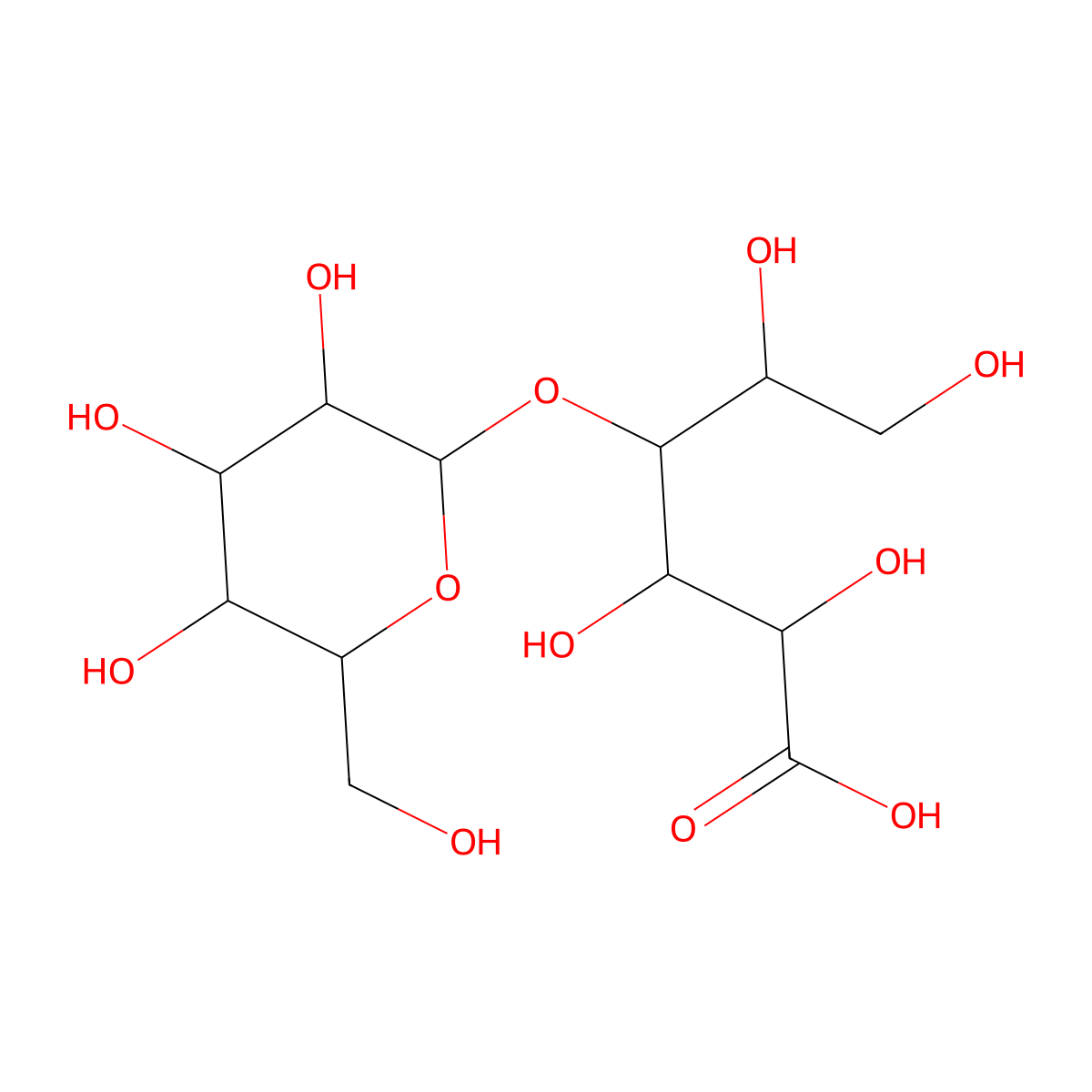 Lactonic acid molecular structure, CAS 65563-73-7