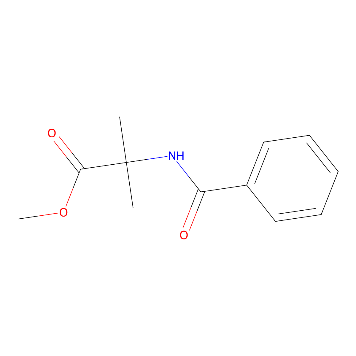 methyl N-benzoyl-2-methylalaninate molecular structure, CAS 65563-98-6