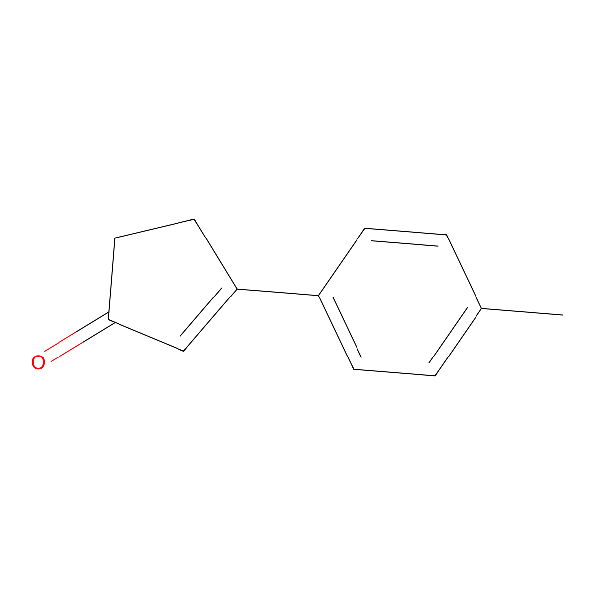 3-(4-Methylphenyl)-2-cyclopenten-1-one molecular structure, CAS 65564-87-6