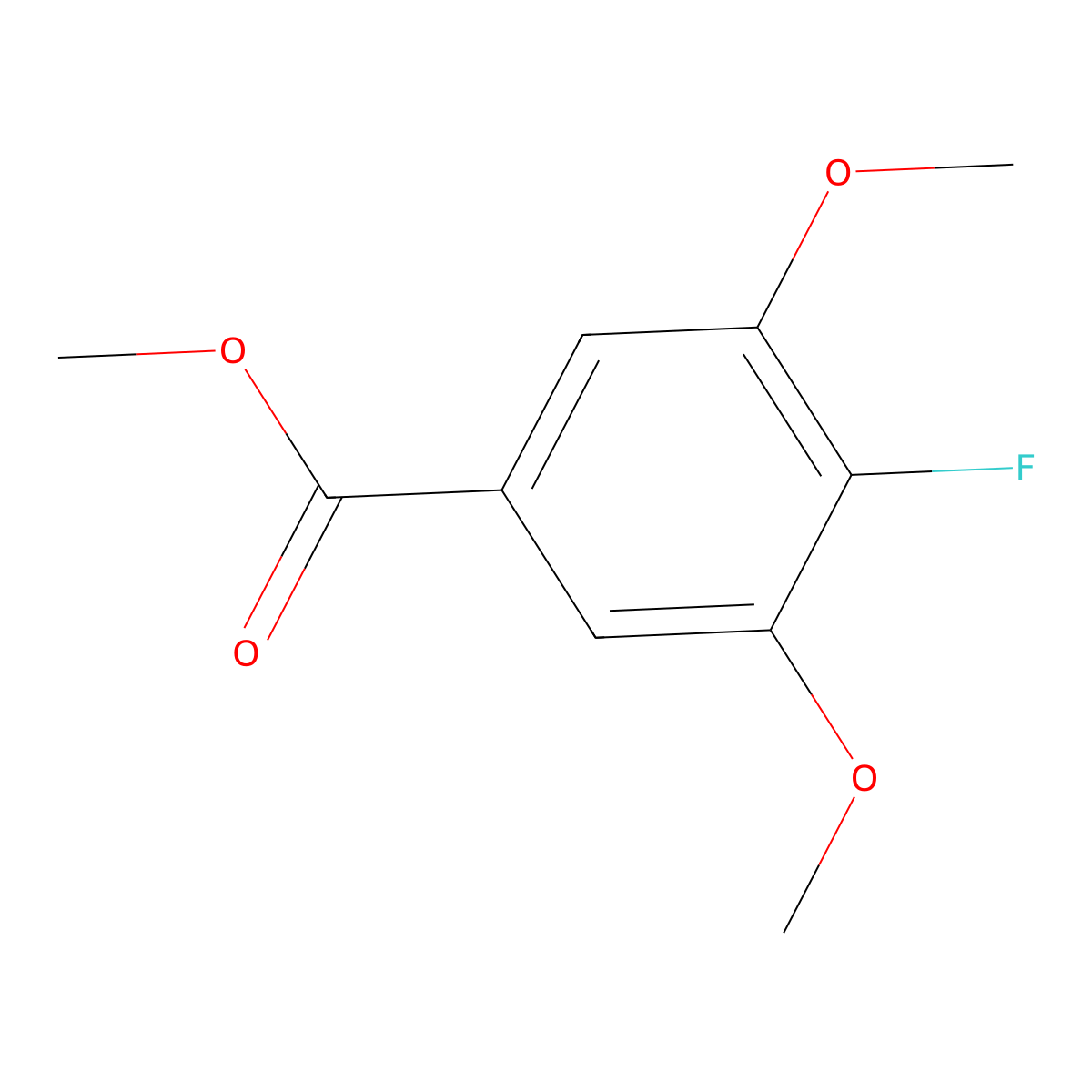 Methyl 4-fluoro-3,5-dimethoxybenzoate molecular structure, CAS 65566-14-5