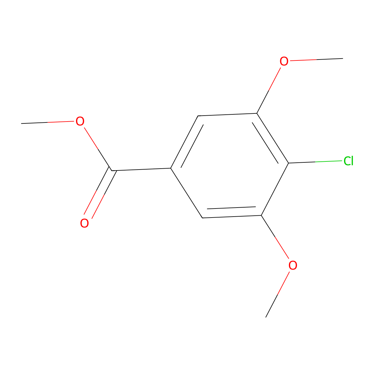 Methyl 4-chloro-3,5-dimethoxybenzoate molecular structure, CAS 65566-15-6