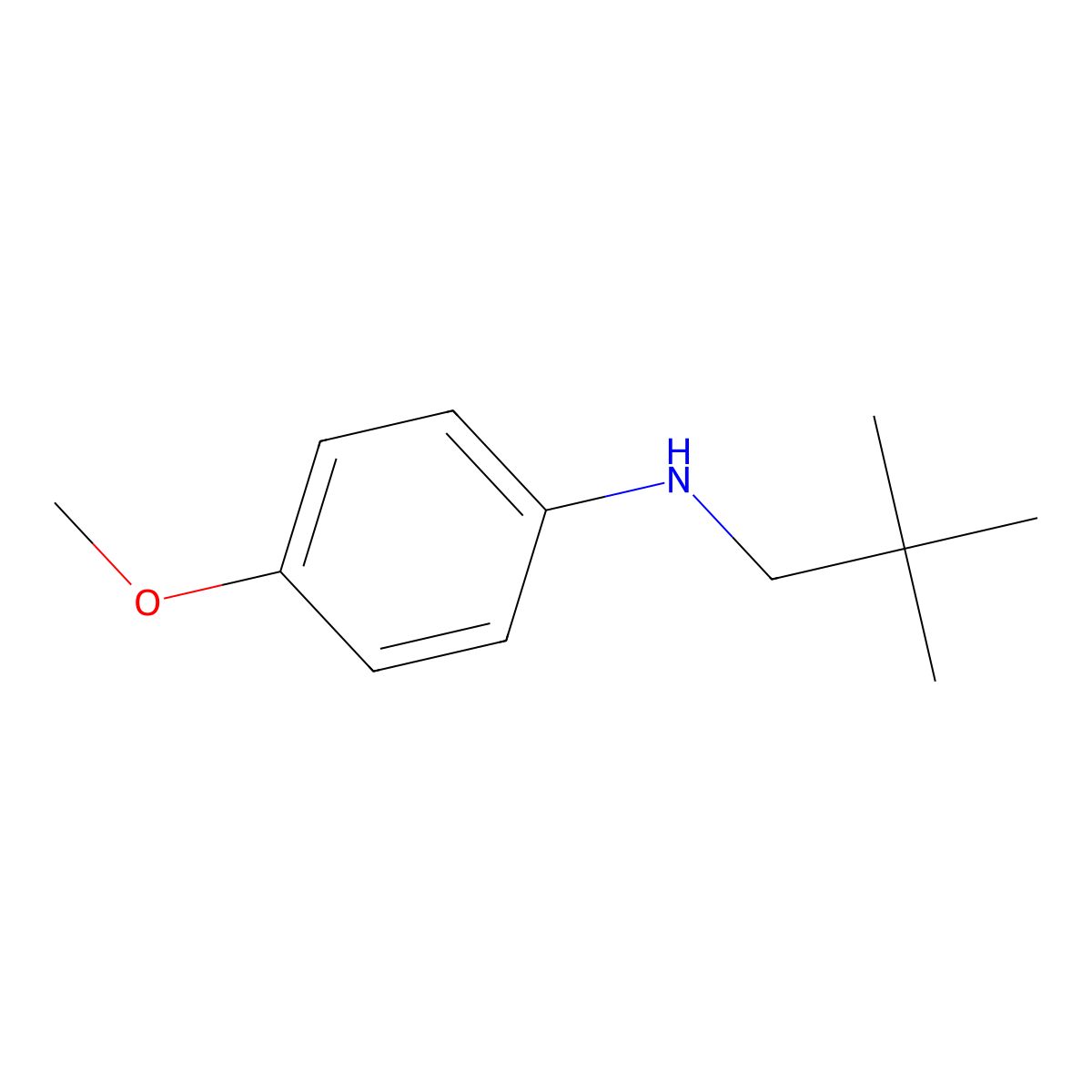 N-(2,2-dimethylpropyl)-4-methoxyaniline molecular structure, CAS 65570-14-1
