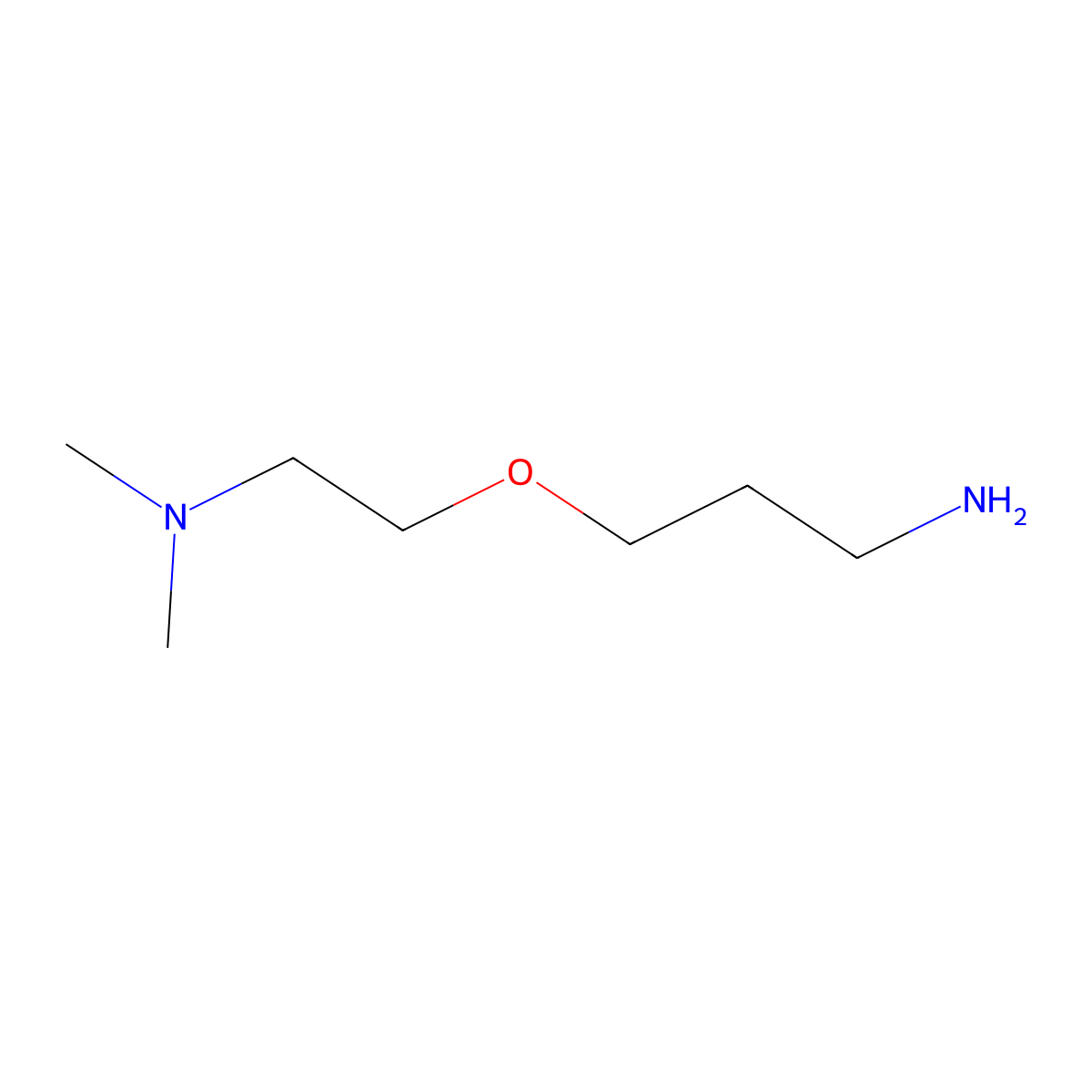 1-Propanamine, 3-(2-(dimethylamino)ethoxy)- molecular structure, CAS 65573-13-9