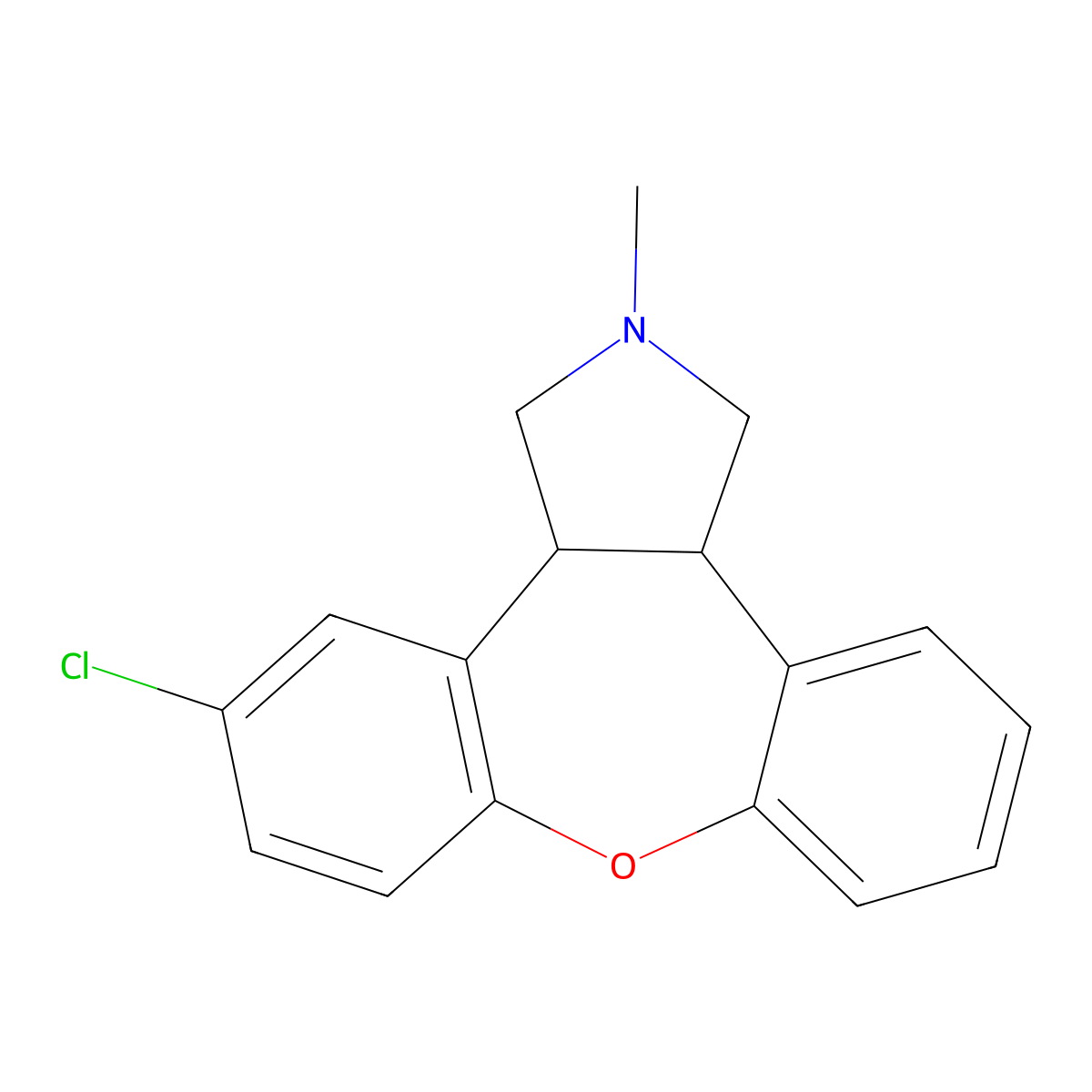 Trans-2,3,3a,12b-tetrahydro-2-methyl-1H-dibenz(2,3:6,7)oxepino(4,5-c)pyrrole (e)-2-butenedioate molecular structure, CAS 65576-39-8