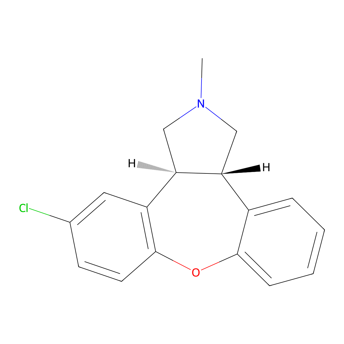 Asenapine molecular structure, CAS 65576-45-6
