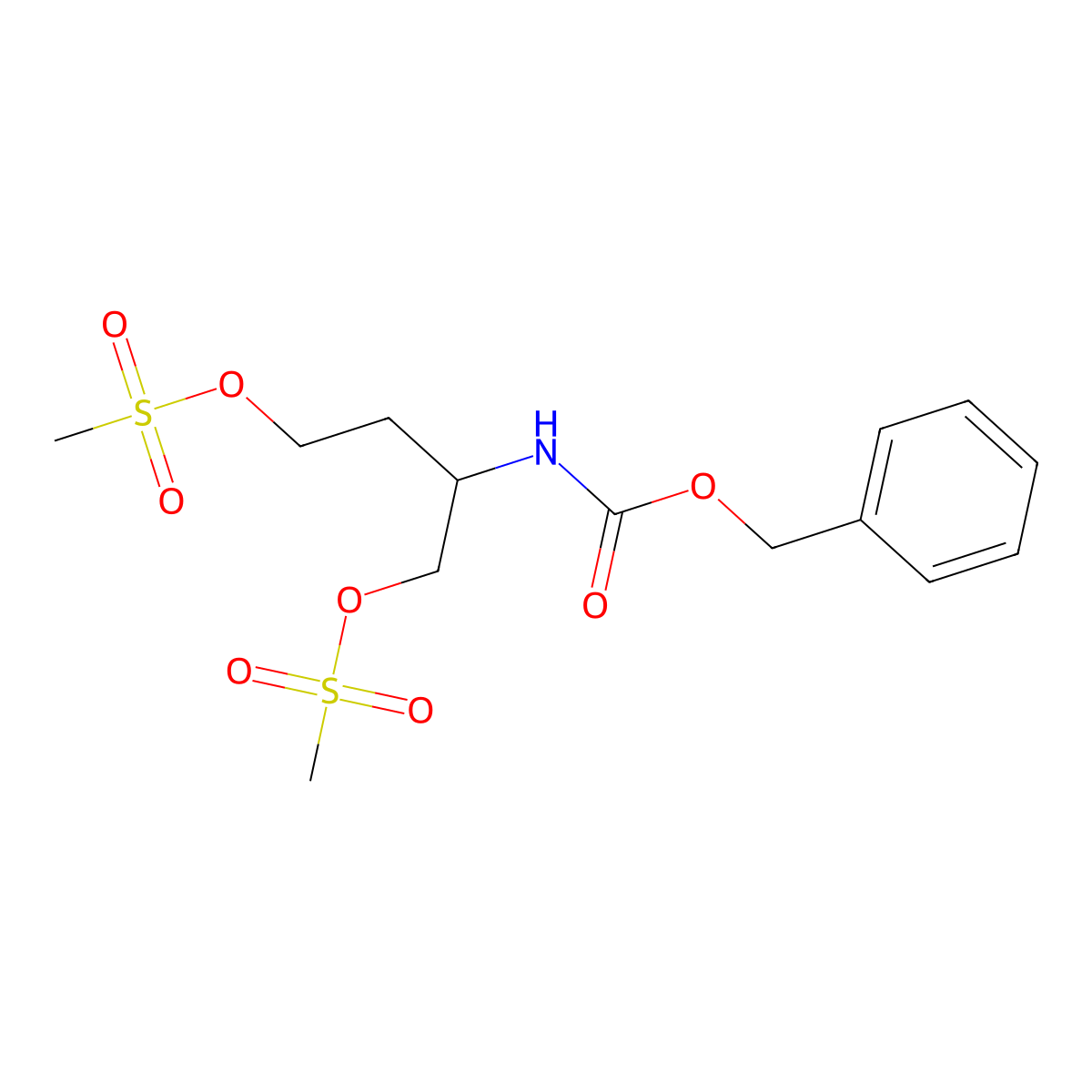(R)-2-(((Benzyloxy)carbonyl)amino)butane-1,4-diyl dimethanesulfonate molecular structure, CAS 655785-24-3